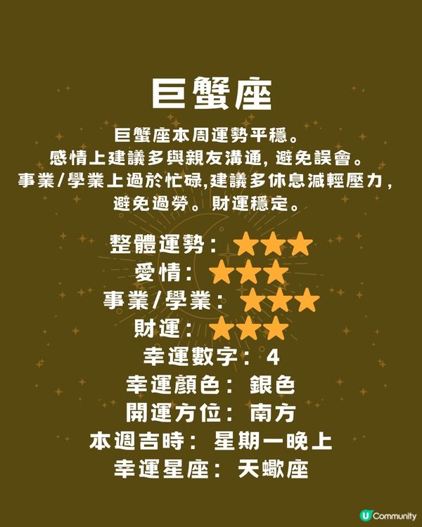 本週12星座運勢(3/2-9/2)🌟