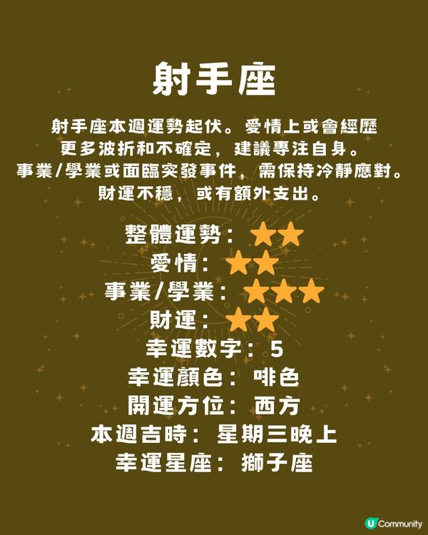 本週12星座運勢(3/2-9/2)🌟