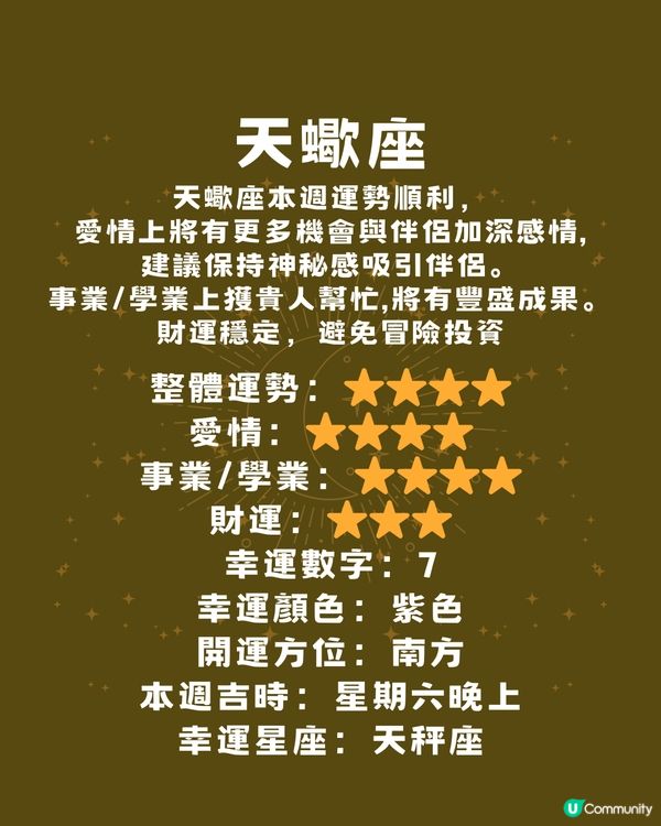 本週12星座運勢(3/2-9/2)🌟