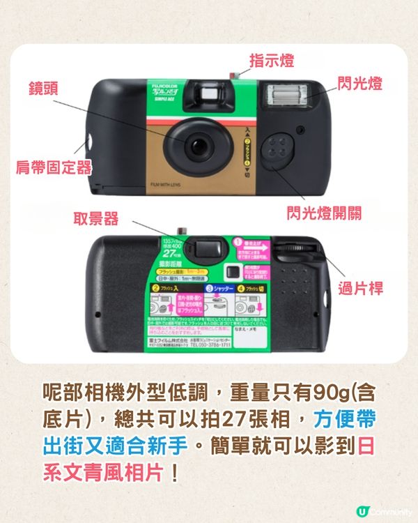 Fujifilm即棄相機新手教學📷附3大影相Tips💡日系相片輕鬆get❗