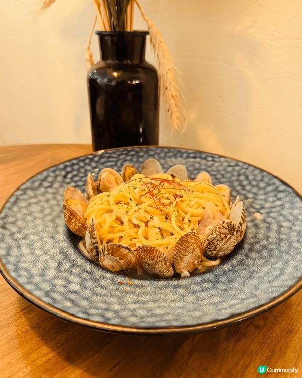 蒜油花椒蜆肉意大利麵