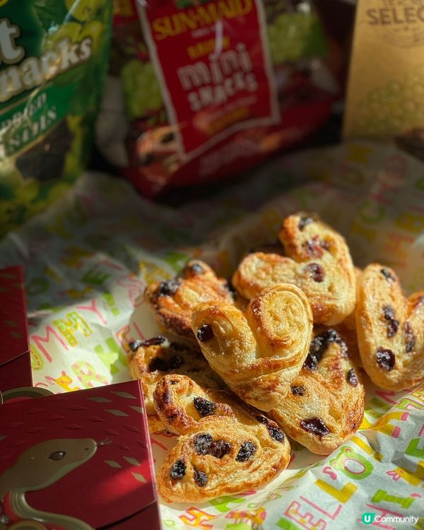 🧧新年送上 #心想事成 提子乾蝴蝶酥 ❤️