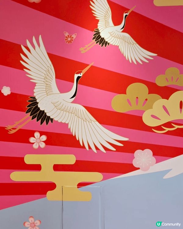 海港城facesss 新年花花世界，新年擺設好意頭，喜鵲年鶴...