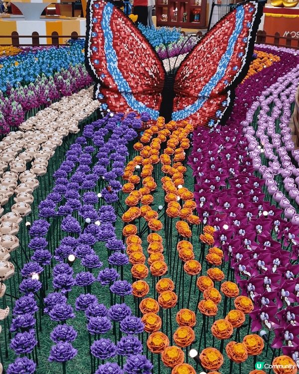 馬鞍山新港城中心，樂高春日開運花園，用好多Lego積木，砌成...