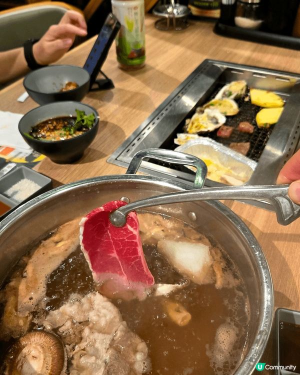 生日慶祝梗係要食好野🤭 呢間除左燒肉，仲可以打邊爐，雙倍滋味...