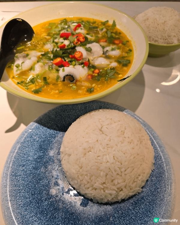 金湯酸菜魚飯，好多魚，新鮮好味，其實大辣都唔係好辣🤭