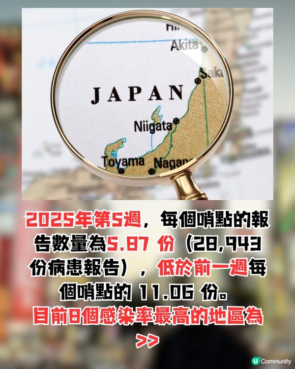 日本流感確診人數等級地圖！最新8個地區感染率最高？(2月7日更新) 遊日注意🇯🇵