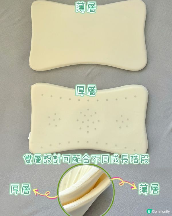 b&h 可水洗親水棉雙層幼童塑型枕頭