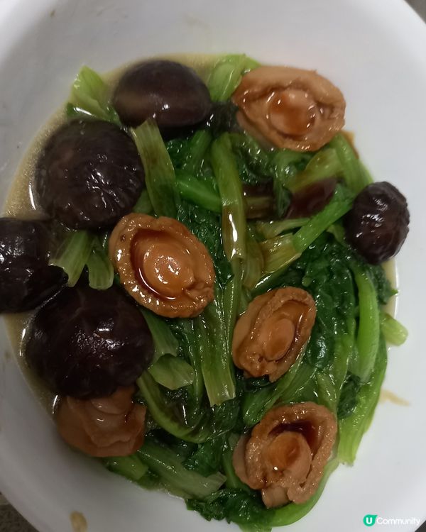 鲍魚冬菇生菜