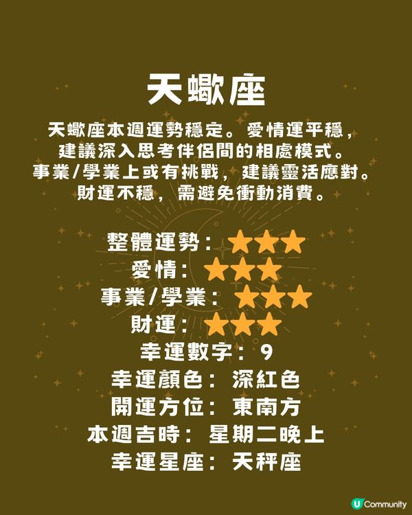 本週12星座運勢(11/2-16/2)🌟