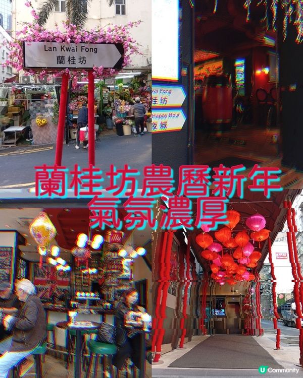 蘭桂坊打卡，充滿農曆新年氛圍！🏮🎉