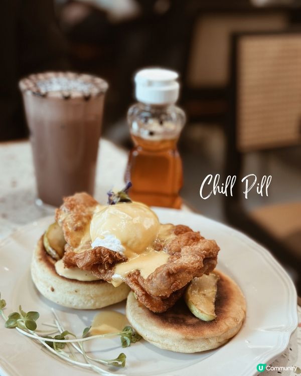 太子悠閑日式fusion café 推薦唐揚炸雞楓糖漿班戟🥞