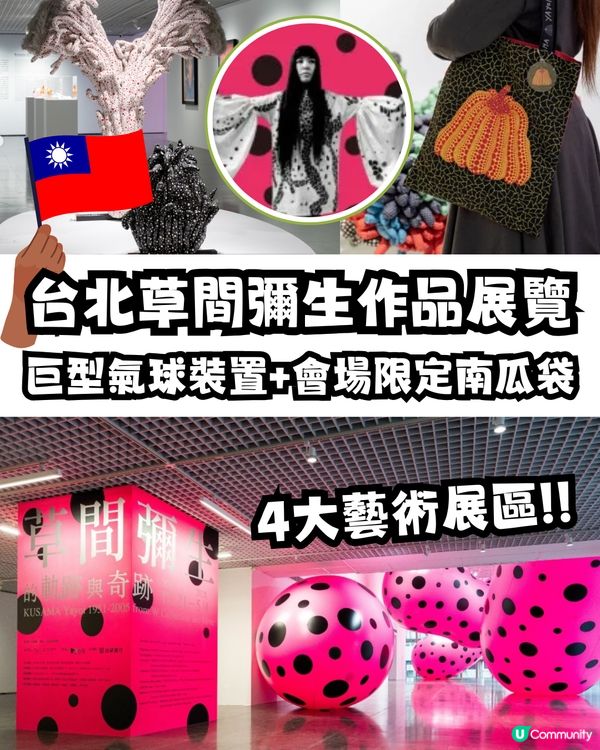 台北草間彌生作品展覽🇹🇼巨型氣球裝置+必買會場限定南瓜袋😍