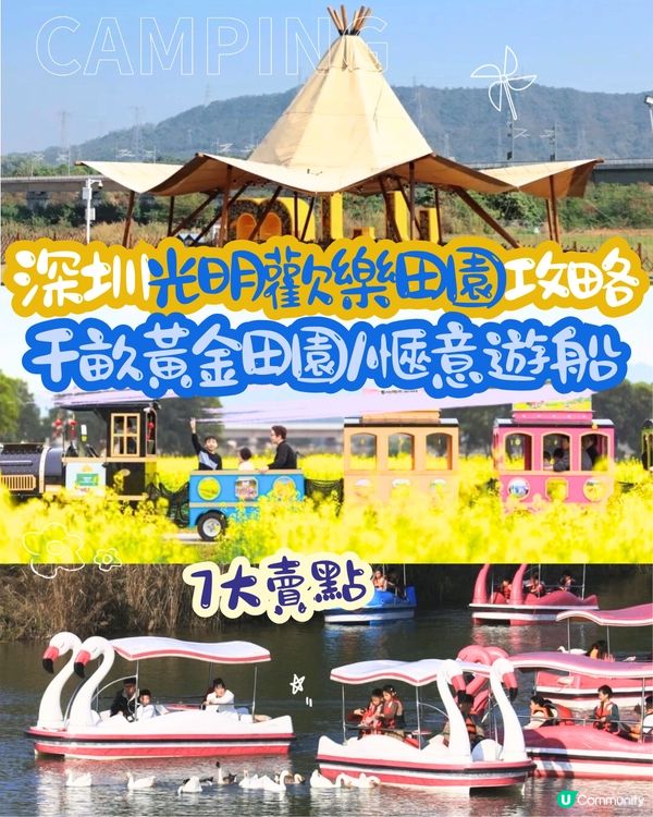 深圳光明歡樂田園攻略📸千畝黃金田園/愜意遊船‼️即睇7大賣點