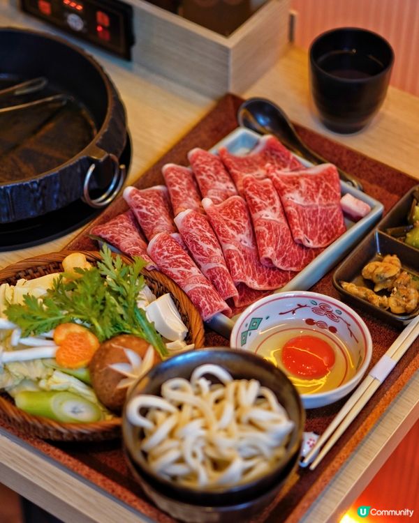 「壽喜・關西」尖沙咀店限定北海道牛板腱壽喜燒套餐食評😋🥩