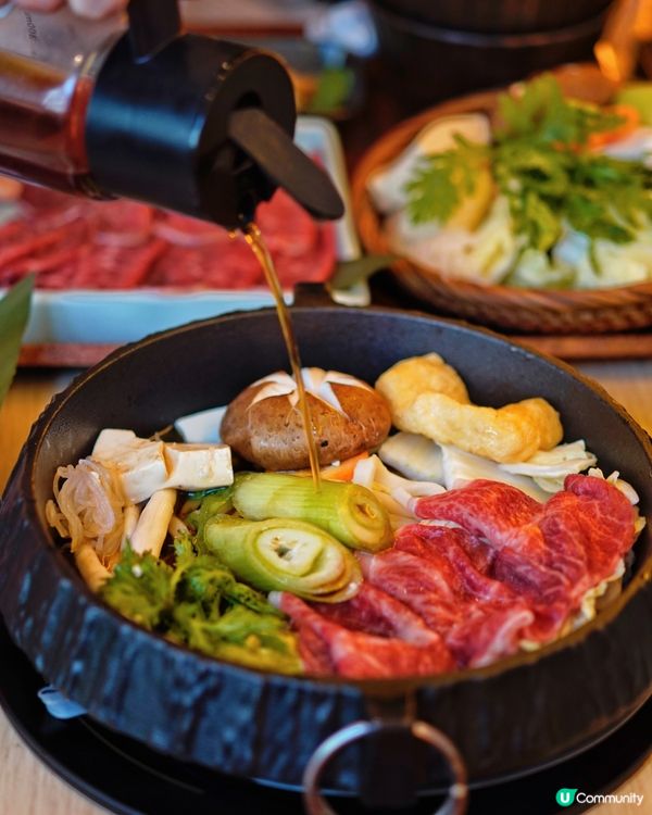 「壽喜・關西」尖沙咀店限定北海道牛板腱壽喜燒套餐食評😋🥩