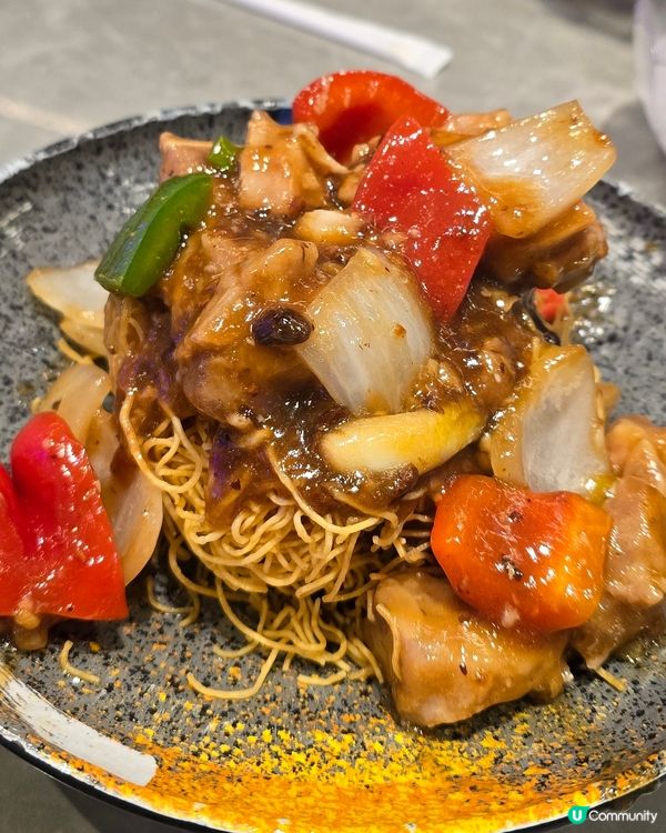 乾炒豉椒排骨麵，香脆惹味😋