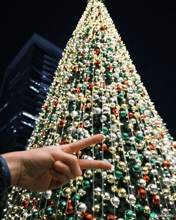 第一張在單車環島遊時拍的照片！第二張是在M+那邊拍的。聖誕樹...