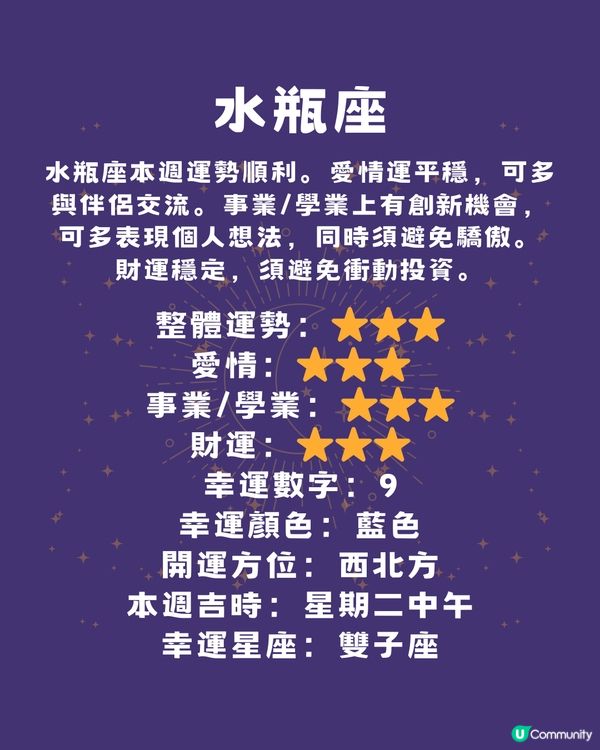 本週12星座運勢(17/2-23/2)🌟