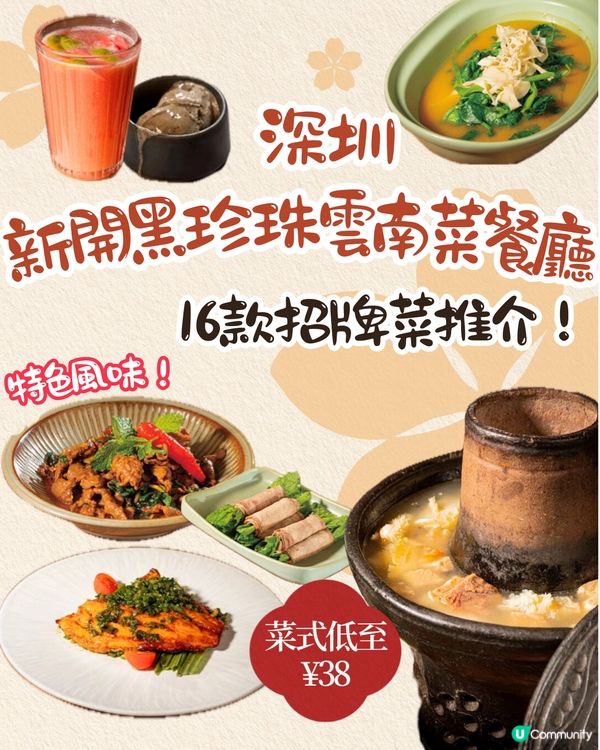 深圳新開黑珍珠雲南菜餐廳🥢16款招牌菜推介！菜式低至 ¥38‼️