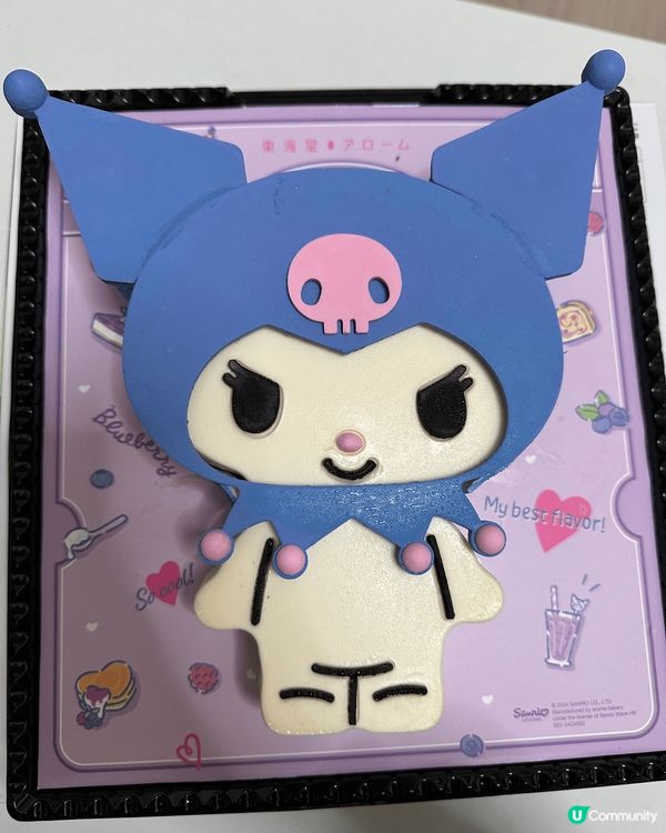 東海堂新出Kuromi蛋糕, 平時公仔蛋糕好多時都係整塊朱古...