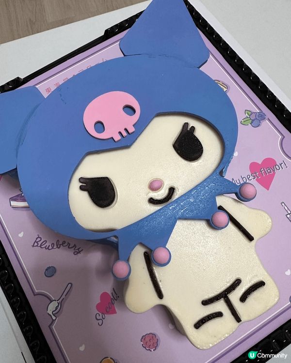 東海堂新出Kuromi蛋糕, 平時公仔蛋糕好多時都係整塊朱古...