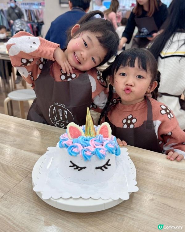 🦄第一次整親子蛋糕🎂🤩🙌🏻大成功呀!!😙