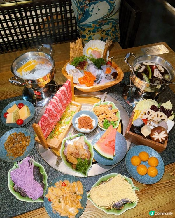 湊湊台式半自助午市火鍋🍲任食前菜！滷肉飯！水果！✨