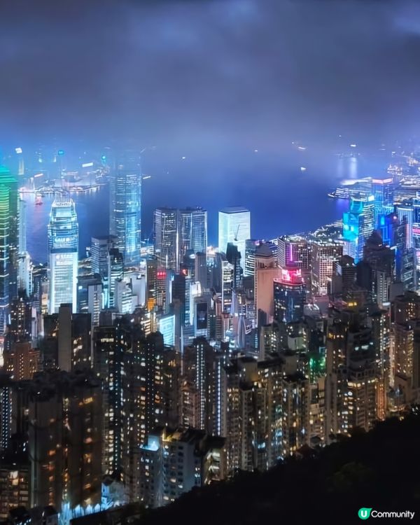 欣賞香港夜景