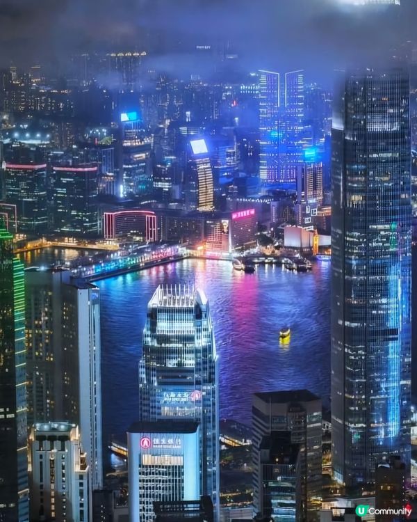 欣賞香港夜景