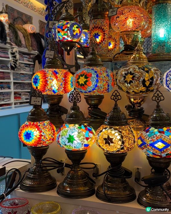 土耳其香料市集🤩 五顏六色的土耳其燈✨