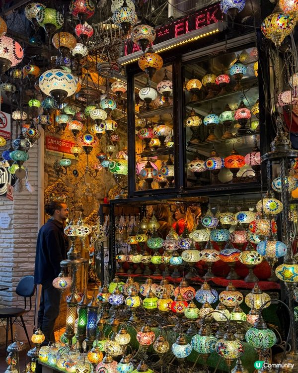 土耳其香料市集🤩 五顏六色的土耳其燈✨