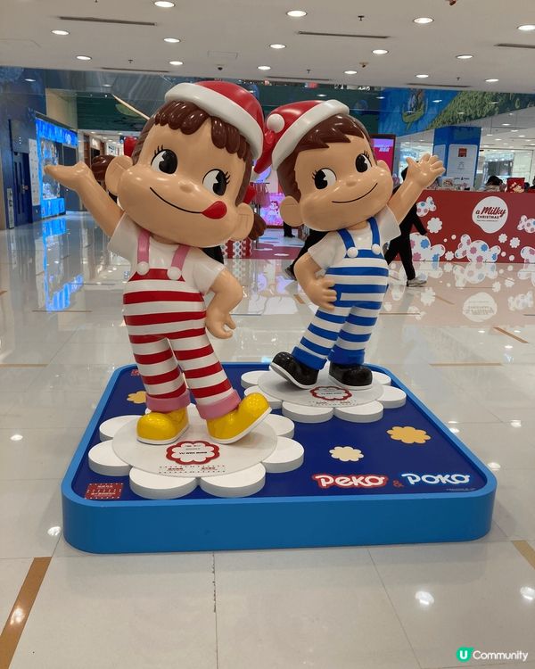 圖一:尖沙咀海運大廈牛奶妹妹迎聖誕， 圖二為: The On...