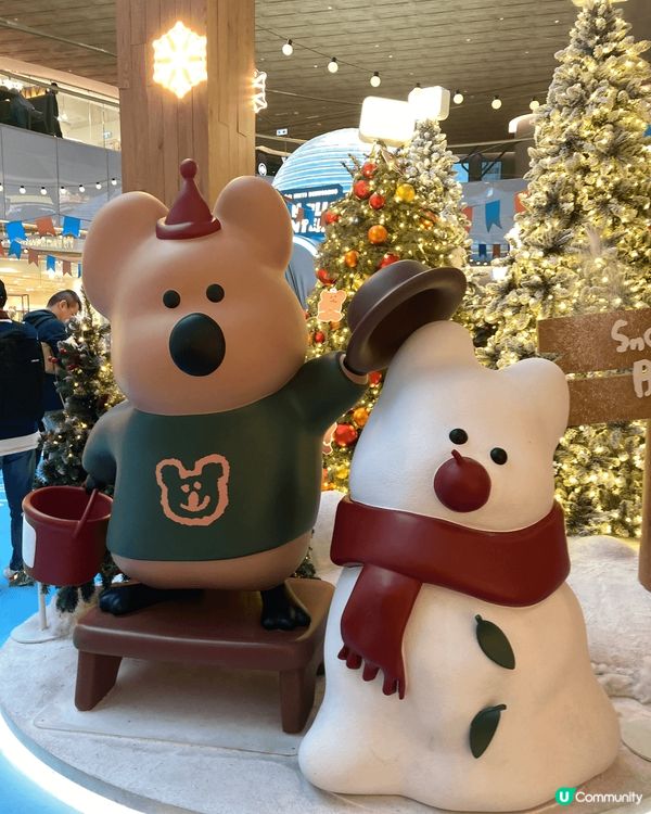 今個聖誕去左東涌東薈城食冬至飯，竟然有咁可愛嘅卡通公仔