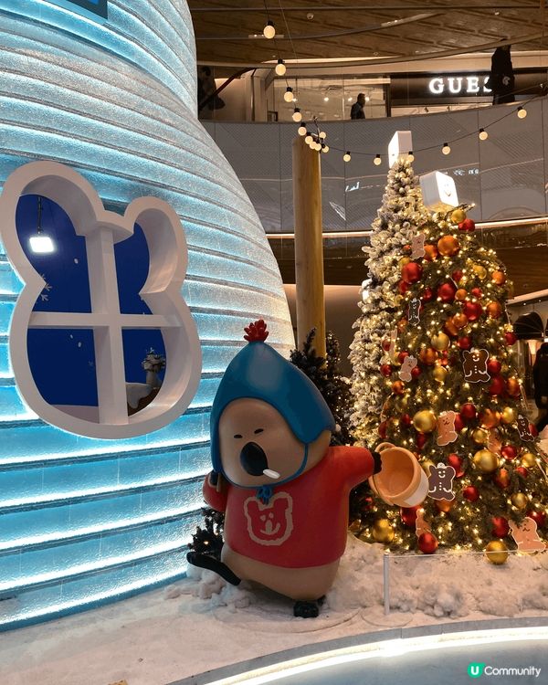 今個聖誕去左東涌東薈城食冬至飯，竟然有咁可愛嘅卡通公仔