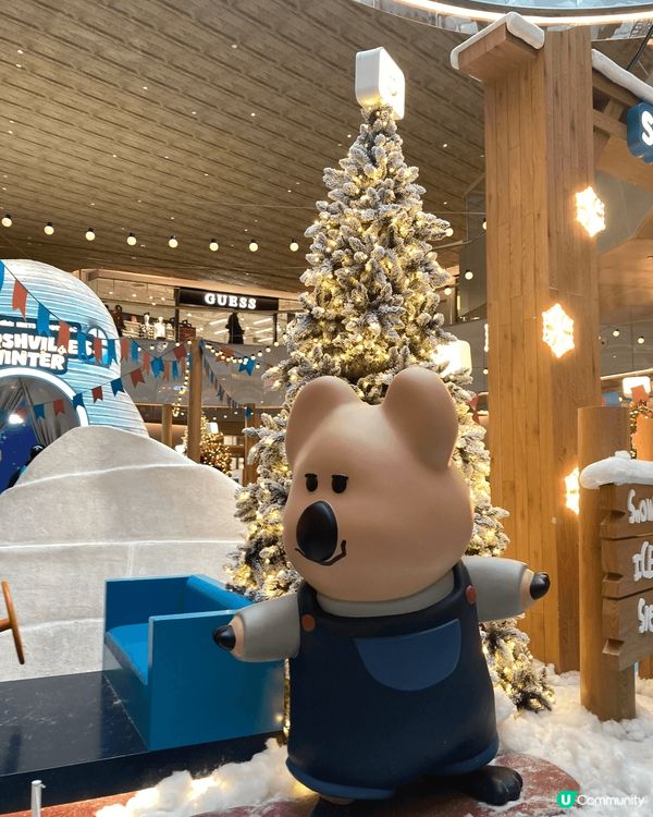 今個聖誕去左東涌東薈城食冬至飯，竟然有咁可愛嘅卡通公仔