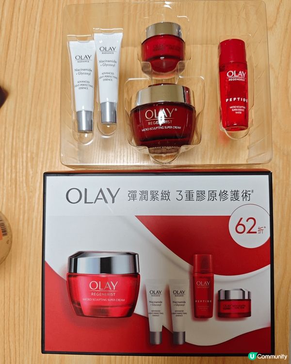 Olay 抗糖亮白套裝，水潤亮白，美白保濕。OLAY彈潤緊致...