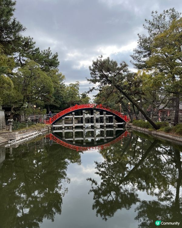 住吉大社💕先收集五大力護身石。釣綢魚御神籤。再去搵可愛招福貓