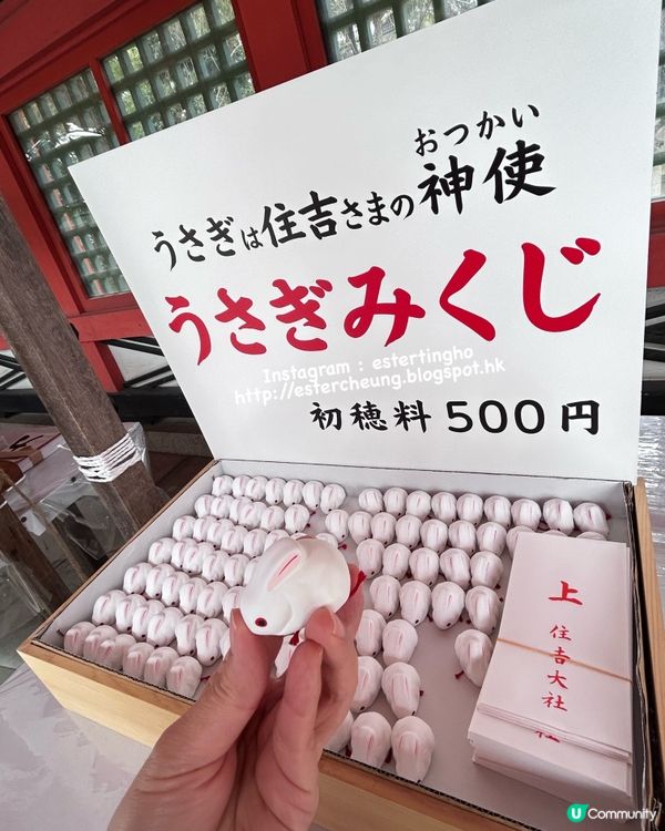 住吉大社💕先收集五大力護身石。釣綢魚御神籤。再去搵可愛招福貓