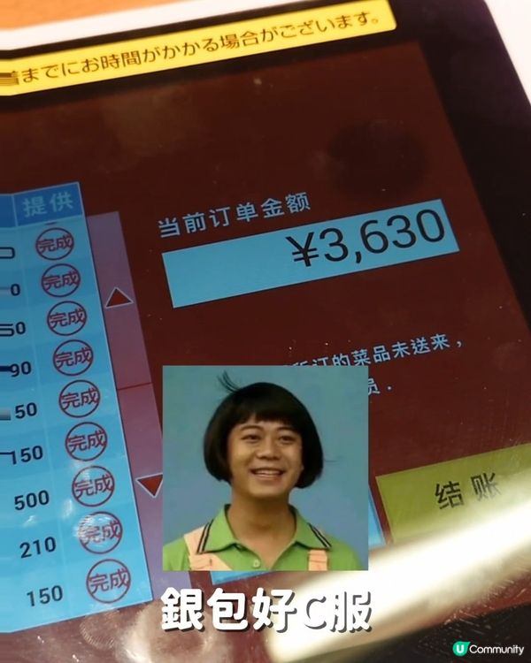 大阪壽司郎用餐：金額開估!!