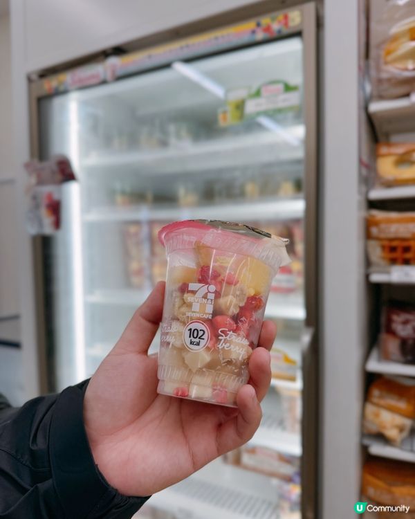 日本7-11水果沙冰新飲法🍓🍌🫐🍠