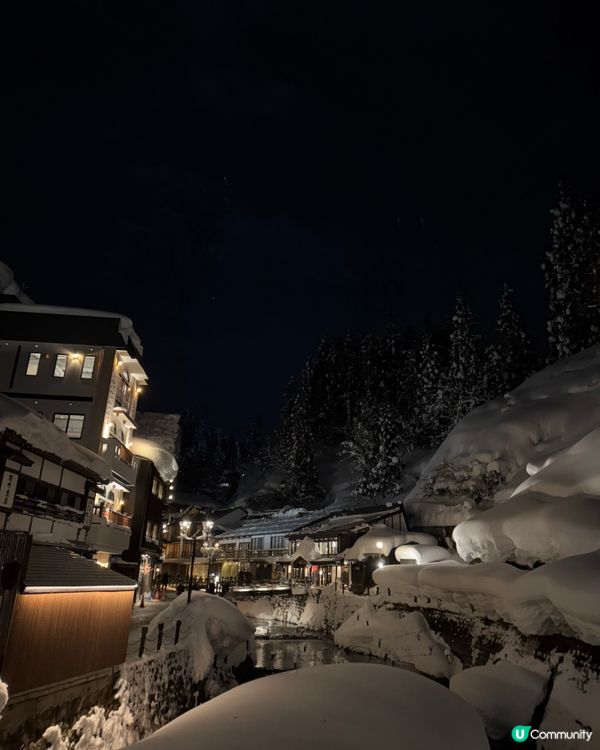 銀山溫泉❄️ 夢幻雪景，打卡必去！