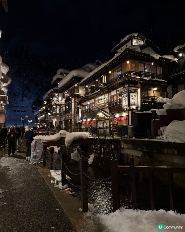 銀山溫泉❄️ 夢幻雪景，打卡必去！