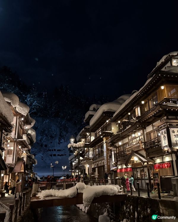 銀山溫泉❄️ 夢幻雪景，打卡必去！