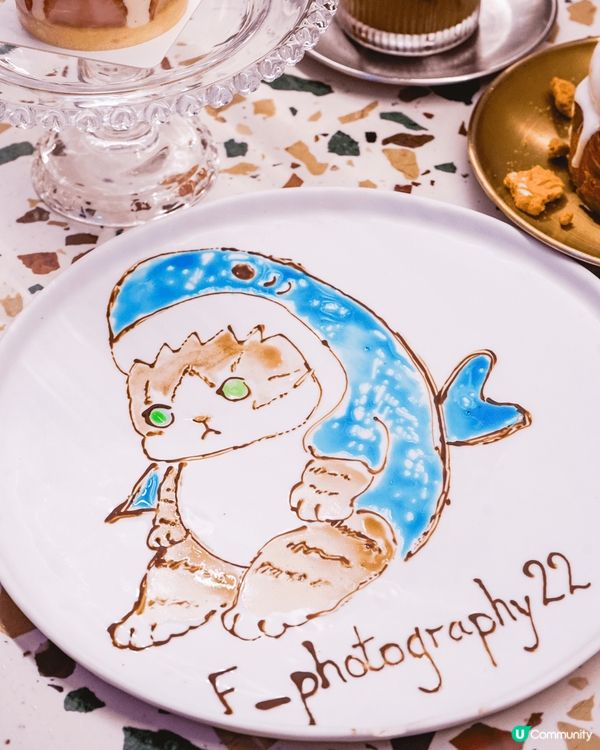 🌟 自訂手繪甜品圖案粉紅少女風Cafe