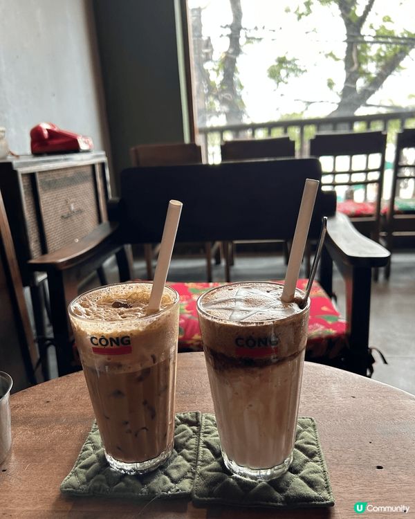 越南峴港有很多特色咖啡店，去了很出名的越共咖啡Cong Ca...