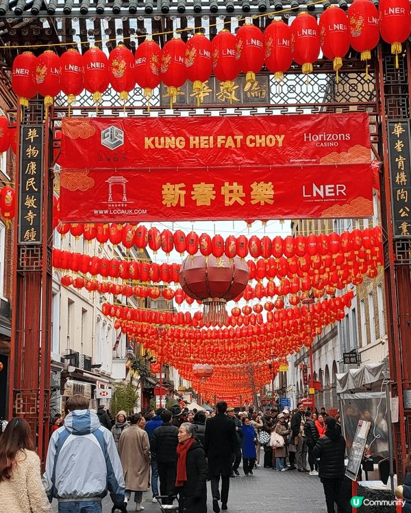 大年初一的倫敦唐人街