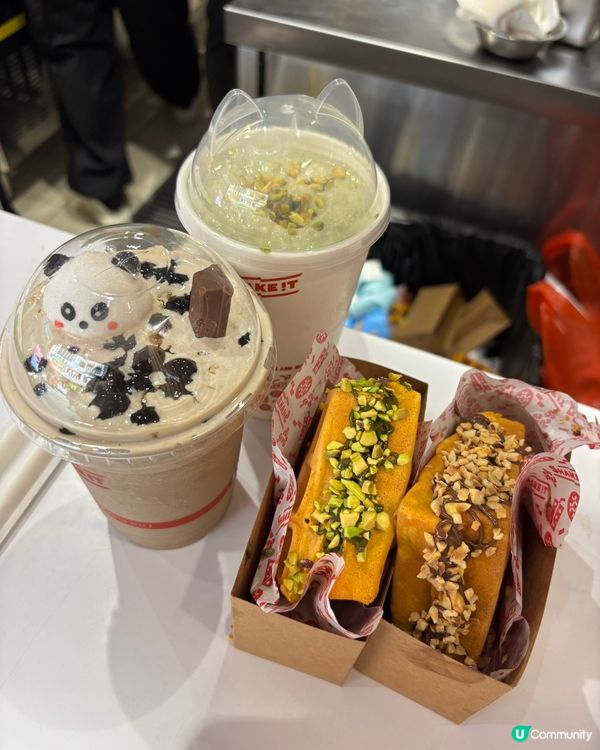 人氣奶昔窩夫店新品！珍珠奶茶奶昔🧋熊貓好可愛🐼