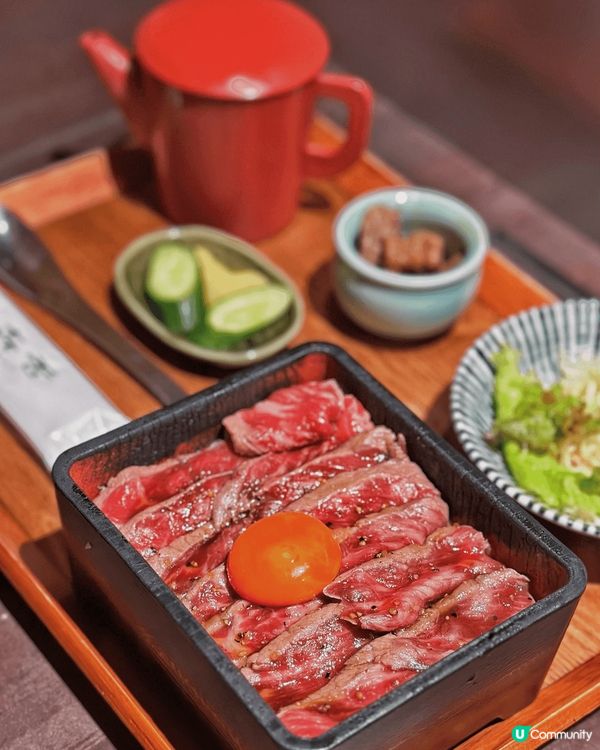 大阪㐂舌 韻午市食評：黑毛和牛熟成イチボ肉タタキステーキのお...