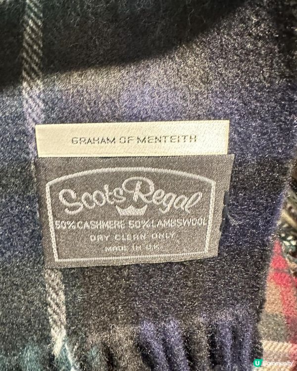 Cashmere 格仔頸巾$30就可以買到